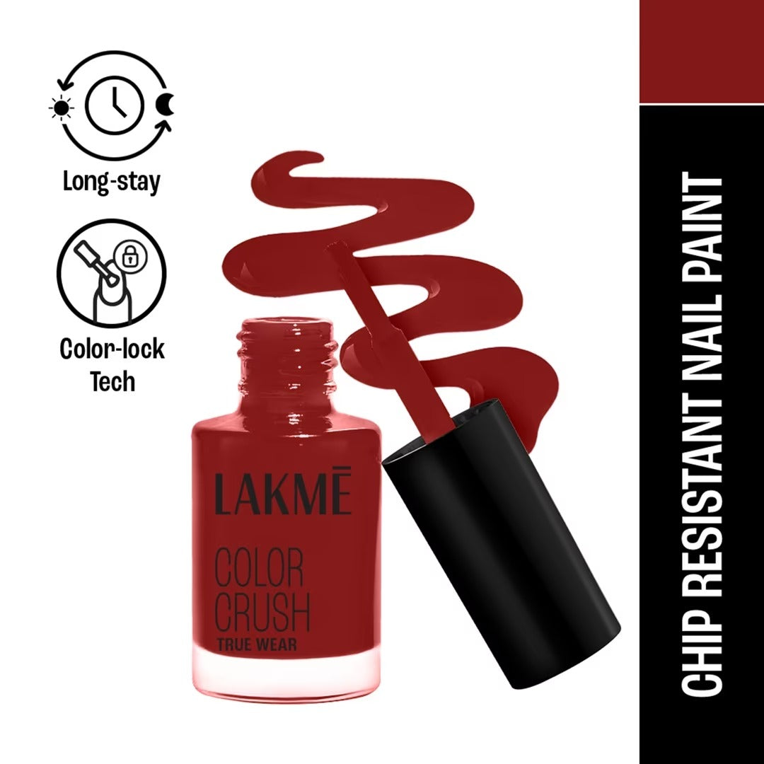 Lakme True Wear Color Crush Nail Polish Long Lasting & Vibrant Nail Paint (102 to 506)