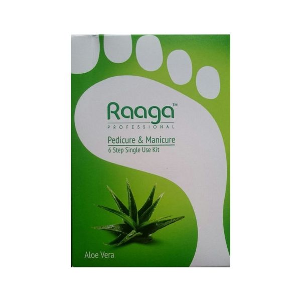 Raaga Professional Aloe Vera Pedicure and Manicure 6 Step Single Use Kit (63gm) - 1