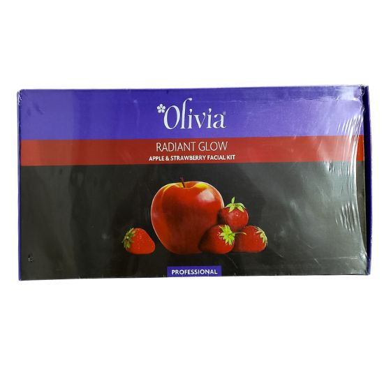 Olivia Radiant Glow Apple & Strawberry Facial Kit 225gms - 1