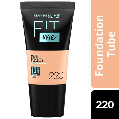 Maybelline New York Fit Me Matte + Poreless Liquid Foundation (220 Natural Beige, 128 Warm Nude) - 1