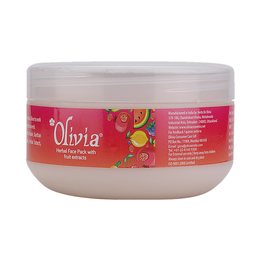 Olivia Herbal Face Pack With Fruit Extracts - Nourishes Skin & Tightens Pores, 400 g - 1