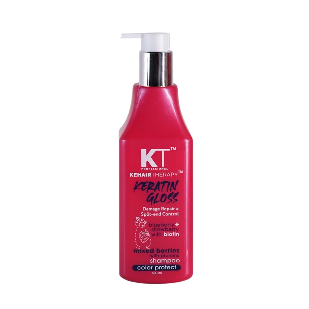 KT Professional Keratin Gloss Damage Repair & Split End Control Shampoo 1L - 1