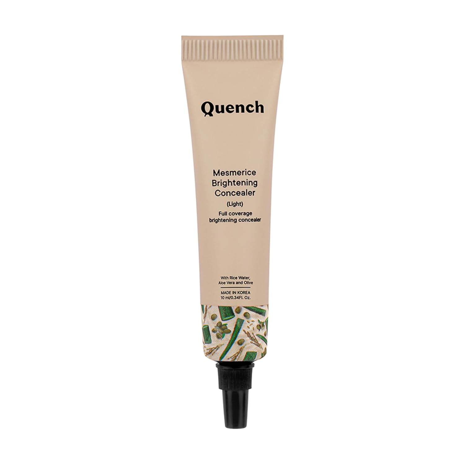 Quench Brightening Concealer with Rice Water & Aloe Vera (Medium)| Conceals Dark Circles & Brightens Under Eyes, 10ml - 1