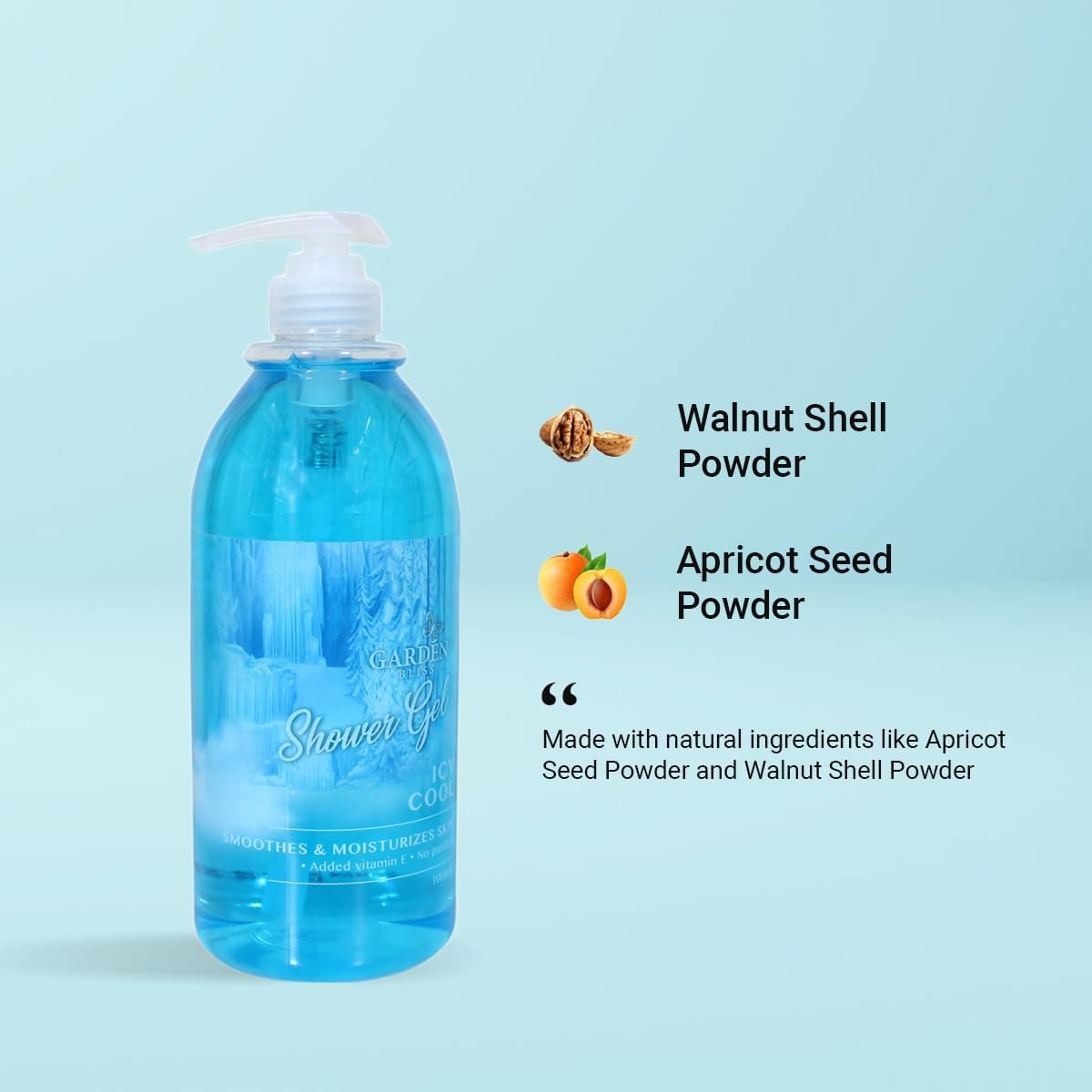 Garden Bliss Shower Gel - Moisturizing Body Wash 1000 ML (Icy Cool) - 2