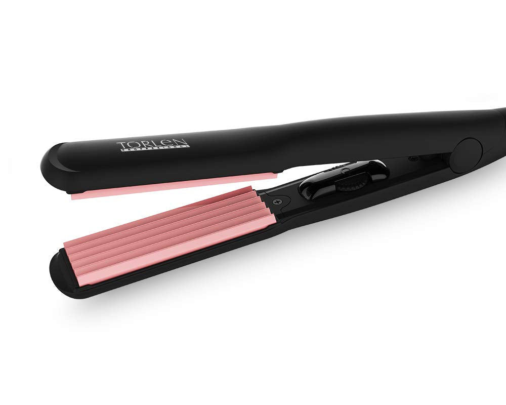 TORLEN PROFESSIONAL TOR 051 Rose Gold Ceramic Plates Hair Crimper | 120 to 230 Degree | Temperature Controller Styling Crimping Machine For Women - 1