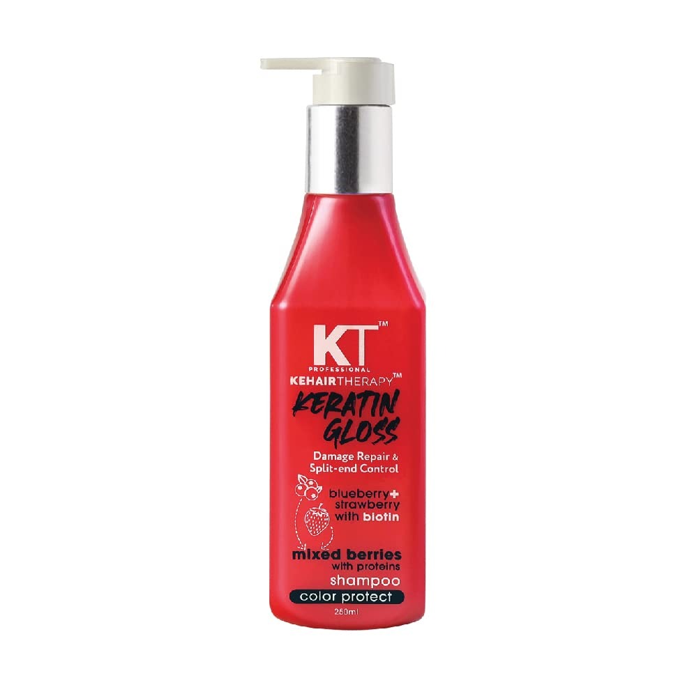 KT Professional Keratin Gloss Damage Repair & Split End Control Shampoo 250ML - 1
