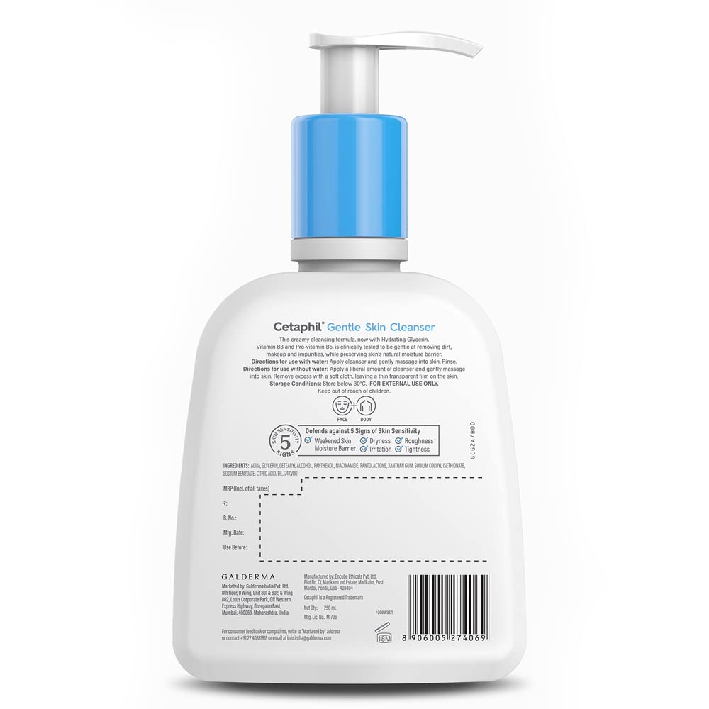 Cetaphil Gentle Skin Cleanser for Dry to Normal, Sensitive Skin - 250 ml - 2