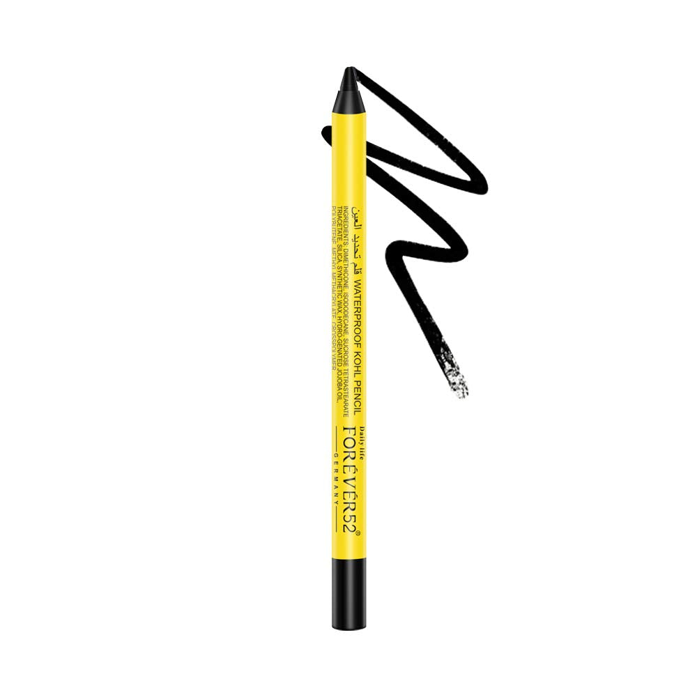 Forever52 WATERPROOF KOHL PENCIL, Long Lasting, Smudge Proof, Water Proof Black Kajal Pencil KWP100 - 1