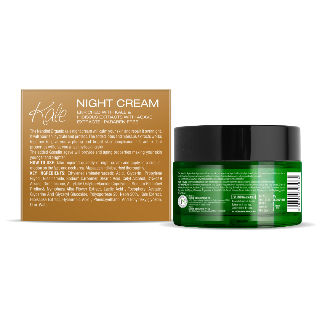 Nandini Organic Kale Night Cream - 50g - 2