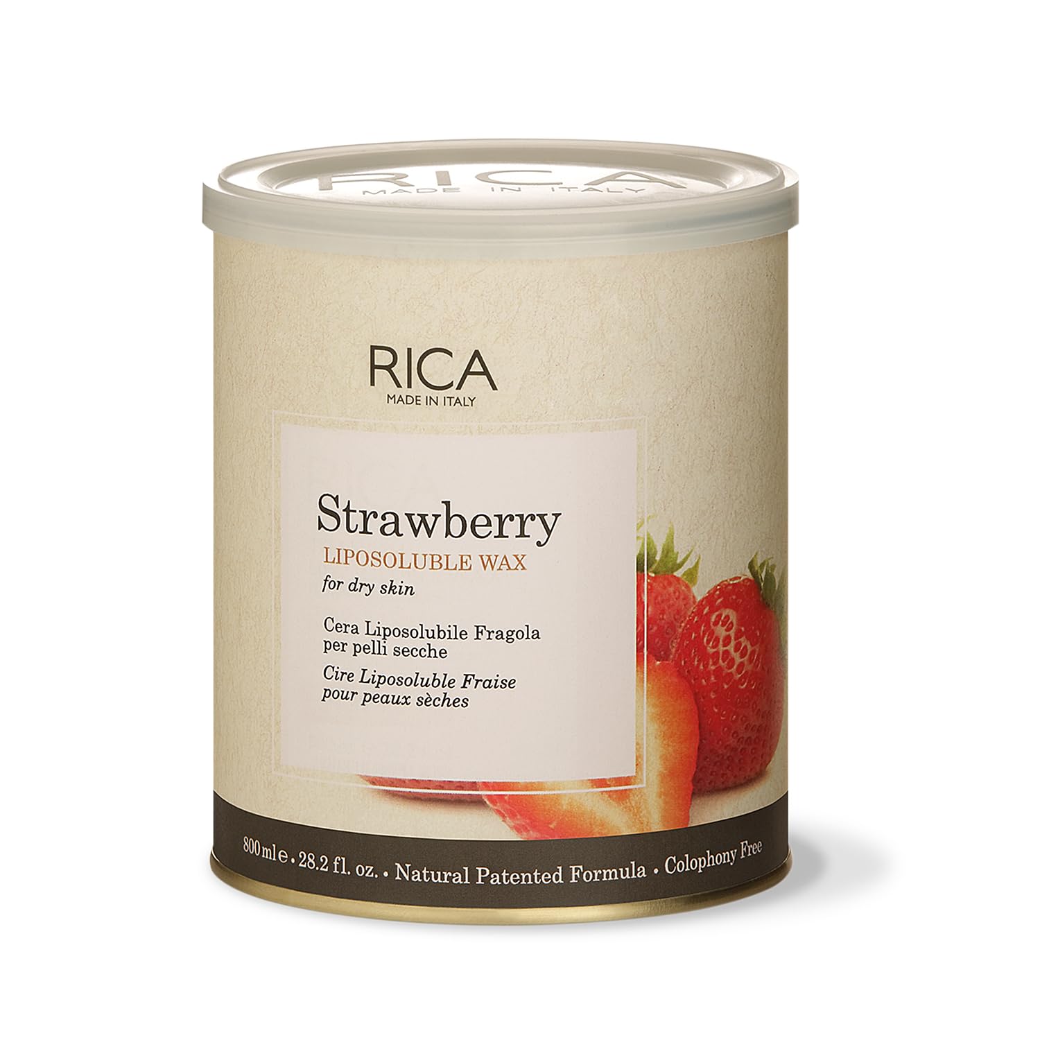 Rica Strawberry Liposoluble Wax 800ml - 1