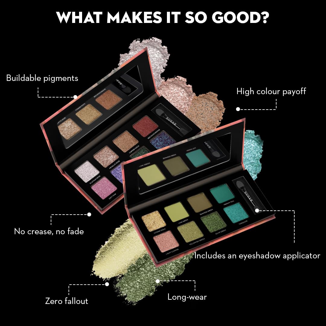 SUGAR Cosmetics Blend The Rules - Eyeshadow Palette 08 Reflection | PowderParaben-Free, Multicolor, Matte Finish - 2