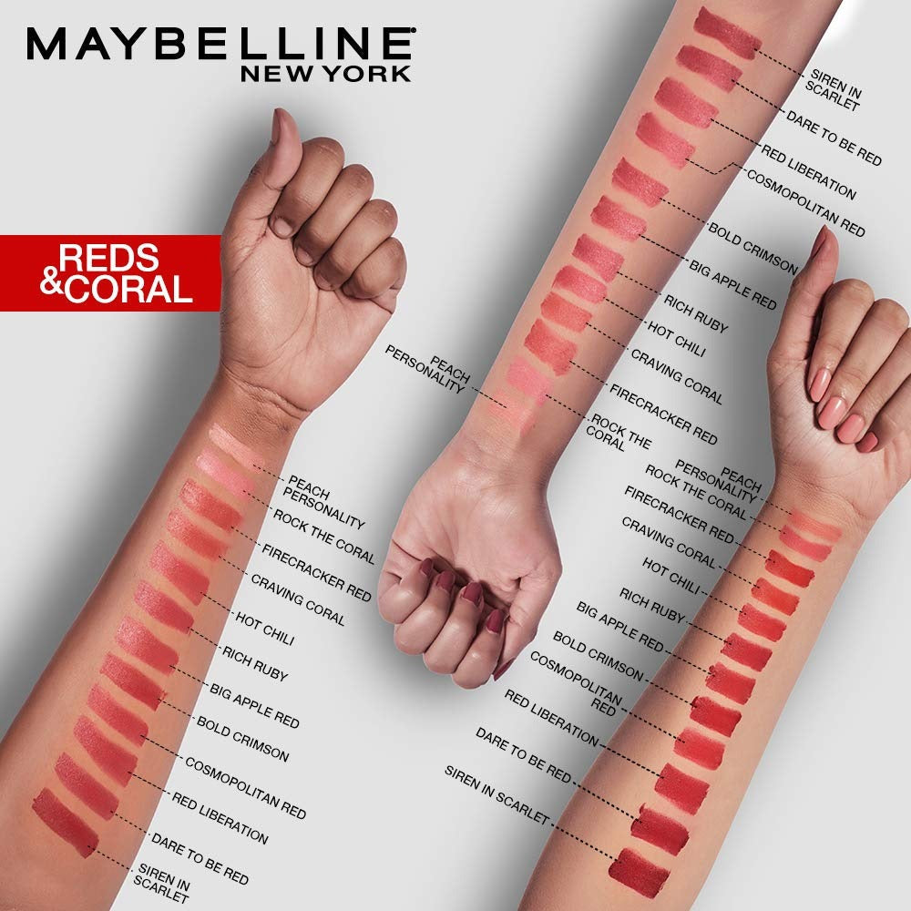 Maybelline New York Color Sensational Creamy Matte Lipstick Collection Shade(500-817)