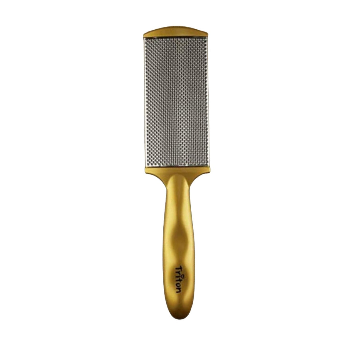 TRITON Professional Dual Sided Foot Scraper for Pedicure Filer with Steel n Emery Pad, Hard n Dead Skin Removing Callus Remover Foot Scrubber_Golden - 1