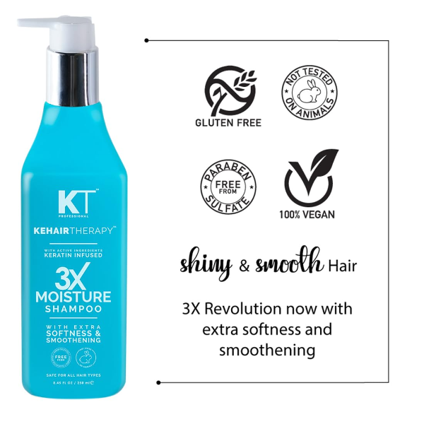 KT Professional 3x Shampoo (For 3 Times Moisture on Dry Hair) 250 ML - 2