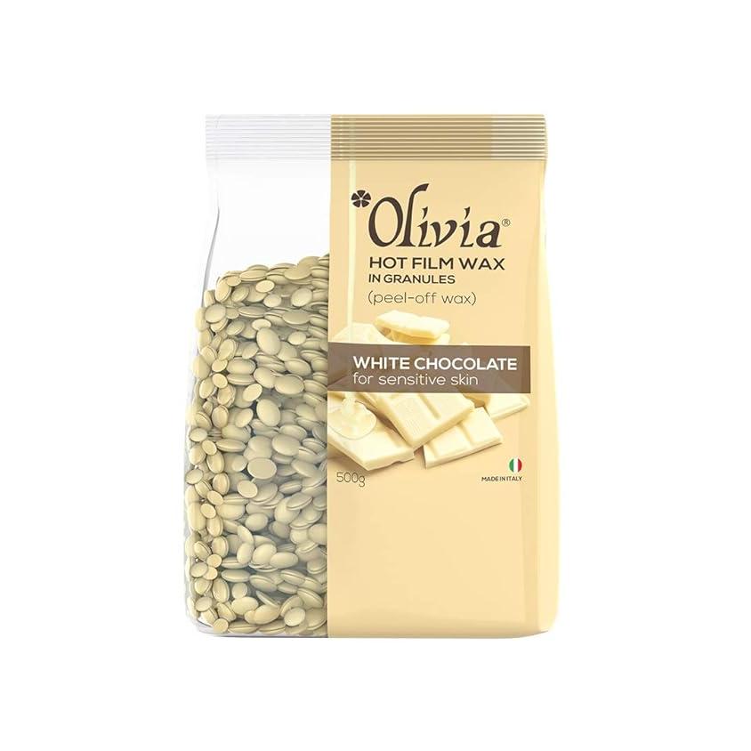 Olivia White Chocolate Hot Film Hair Removal Wax for Sensitive Skin - 500g - 1