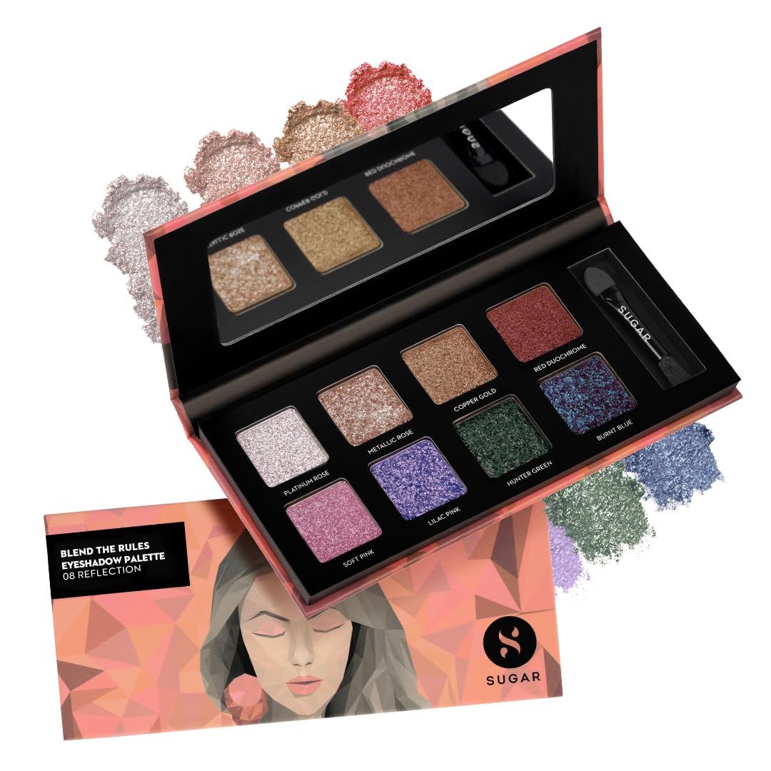 SUGAR Cosmetics Blend The Rules - Eyeshadow Palette 08 Reflection | PowderParaben-Free, Multicolor, Matte Finish - 1