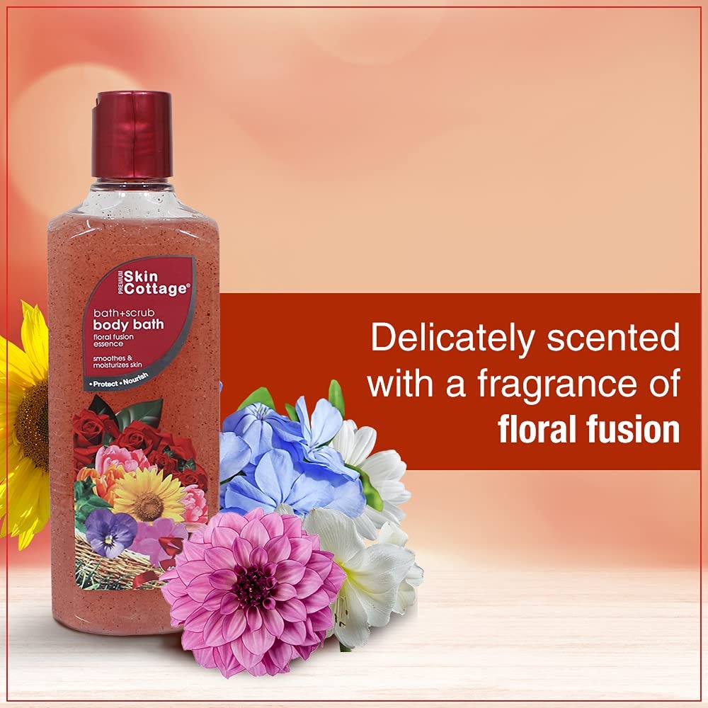 Skin Cottage Floral Fusion Body Bath + Scrub – 400ml - 2