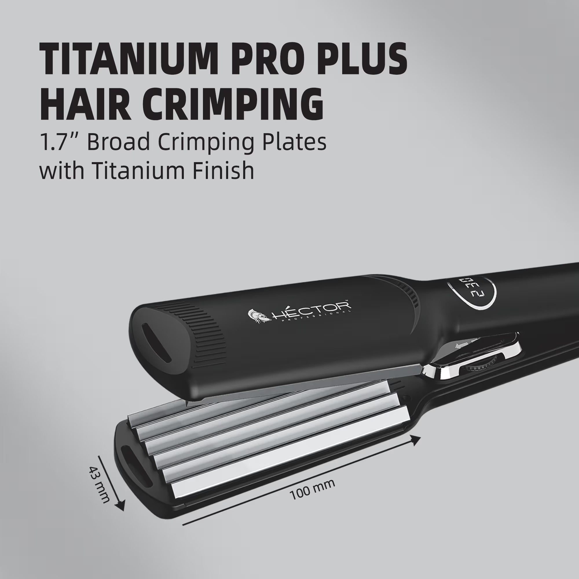 Hector Professional Titanium Pro Plus Hair Crimper – 240g - 2