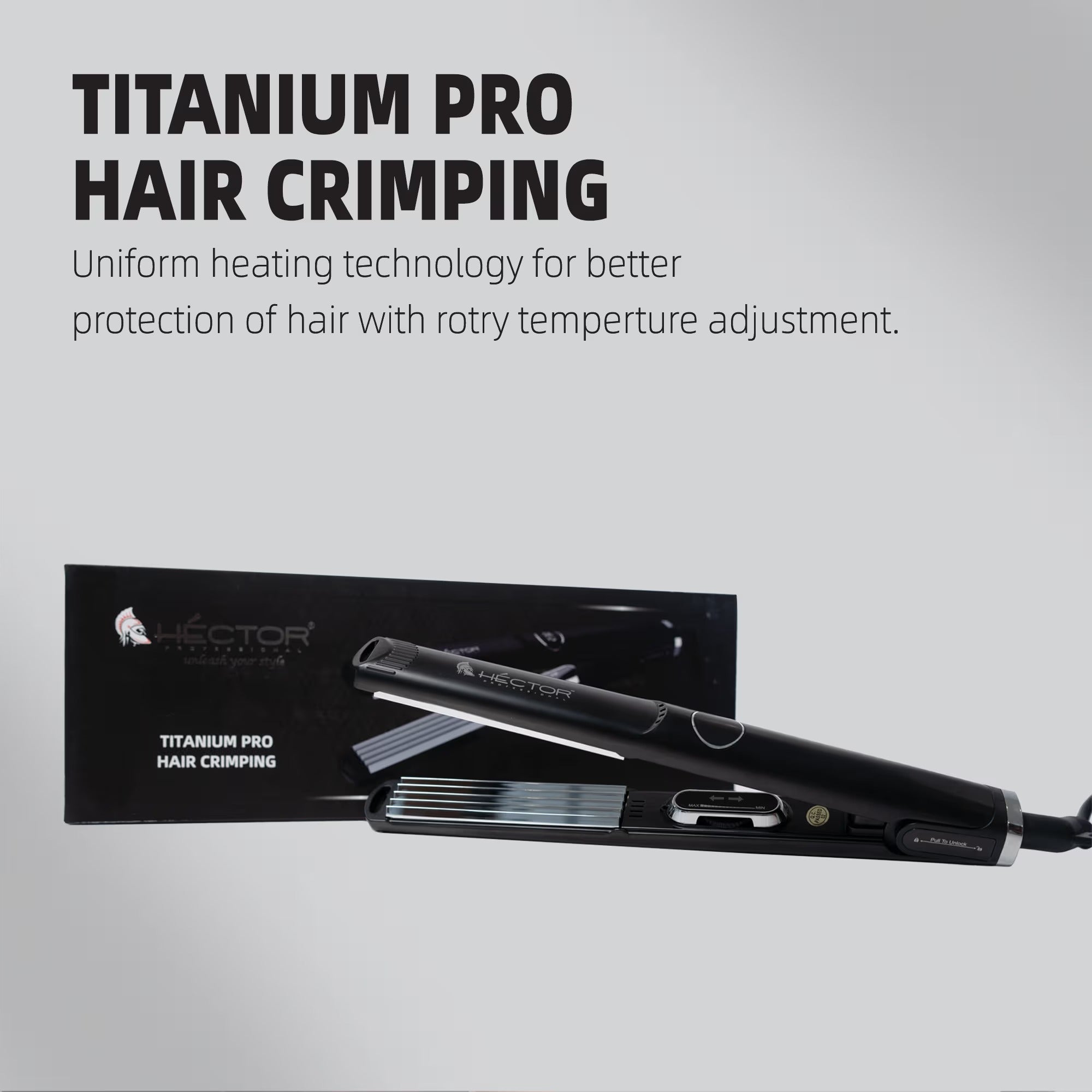 Hector Professional Titanium Pro Hair Crimper – 220g - 2