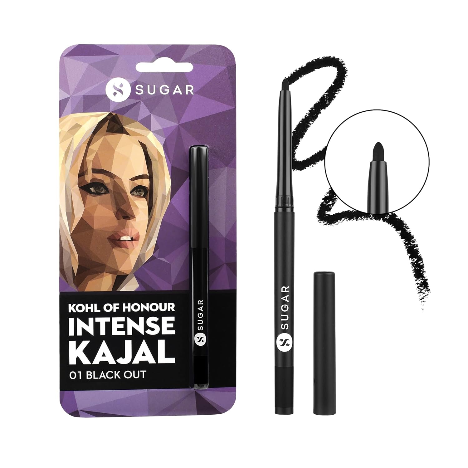 SUGAR Kohl Of Honour Intense Kajal - 01 Black Out (Single Blister) - 1