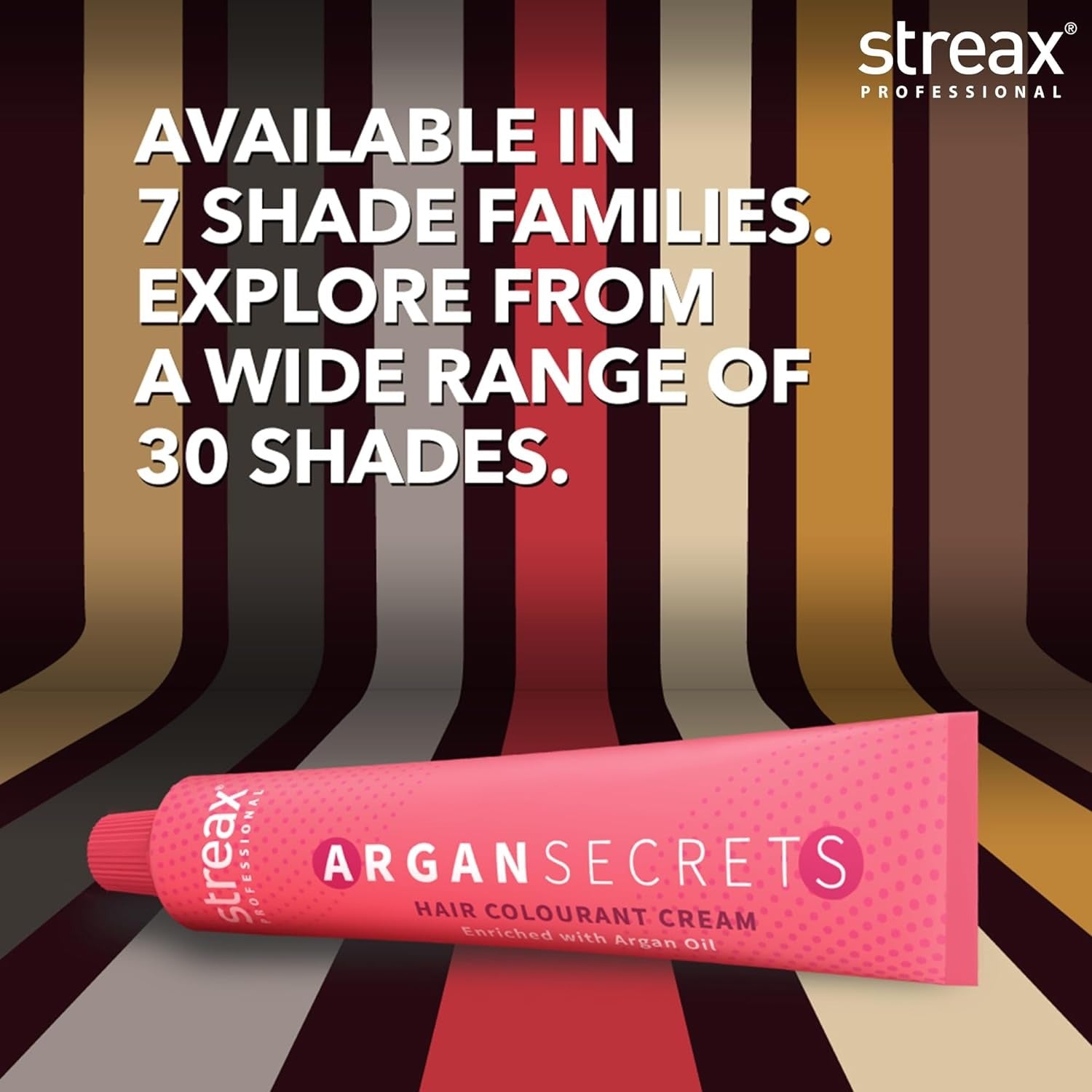 Streax Professional Argan Secret Hair Colourant Cream Golden Brown 4.3 (60 g) - 2