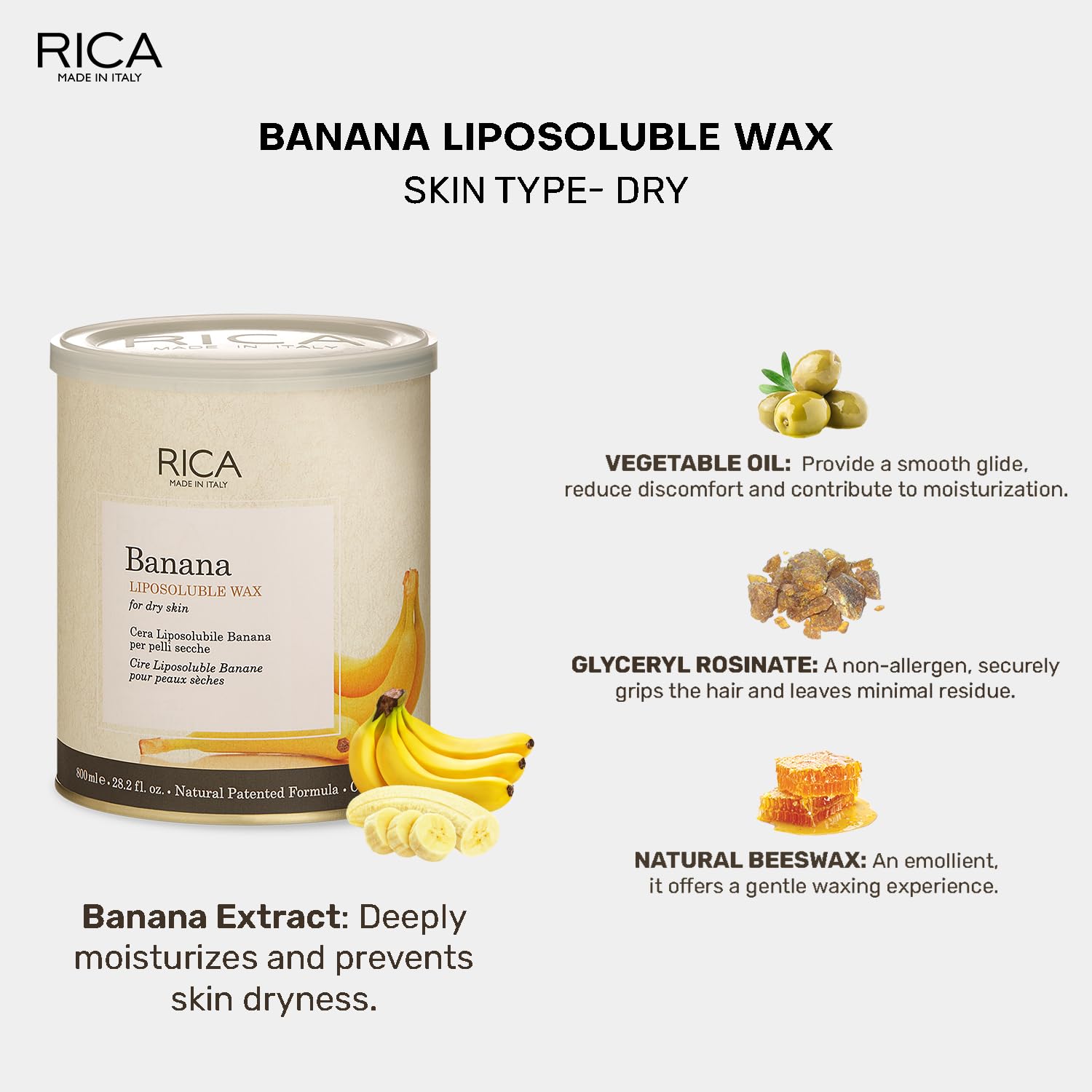 Rica Banana Liposoluble Wax 800ml - 2