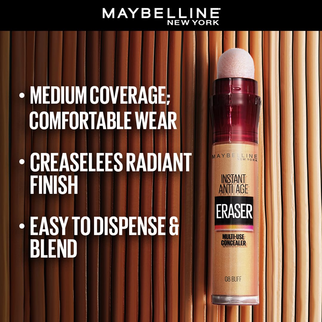 Maybelline New York Instant Age Rewind Eraser Multi-Use Concealer - Ivory (6ml) - 2