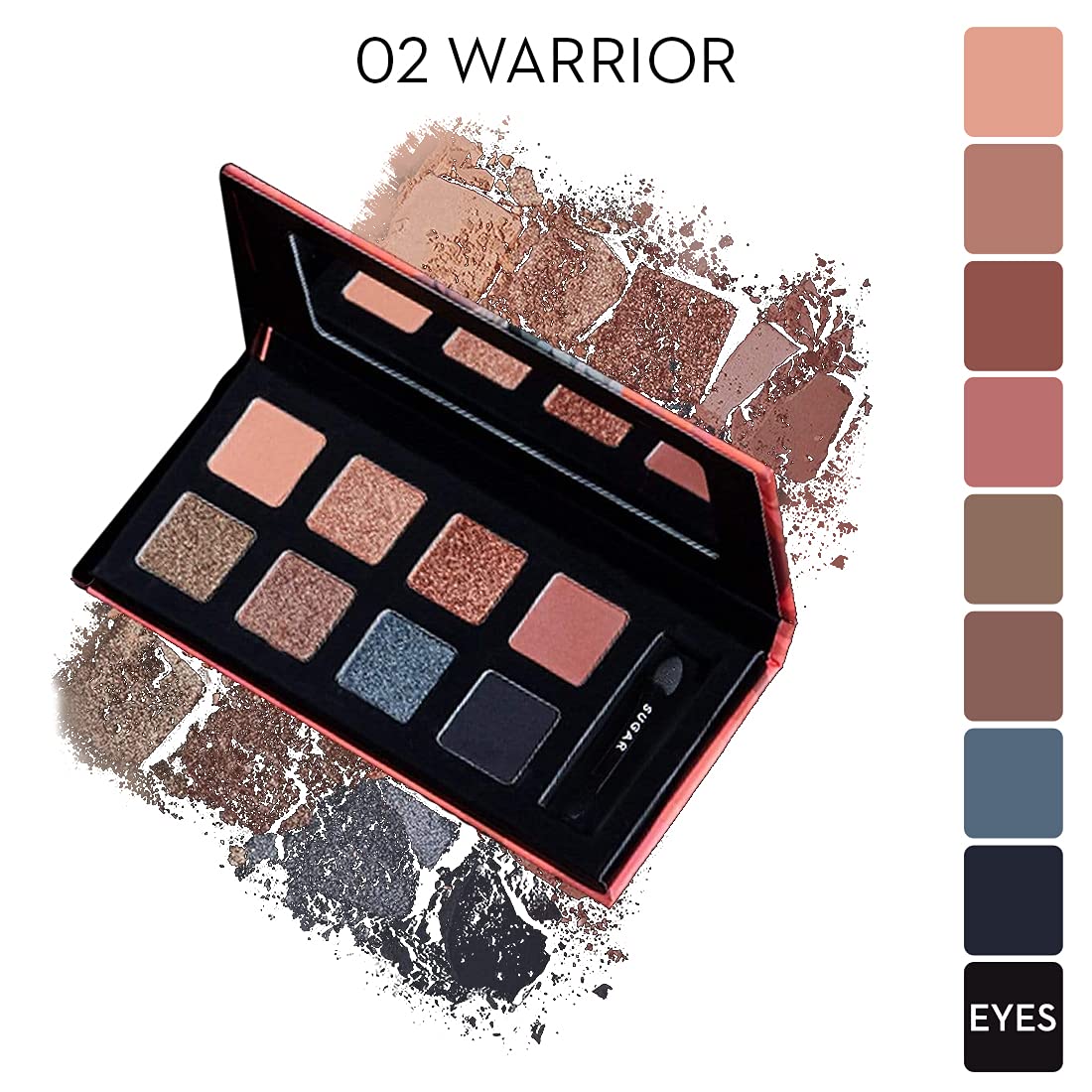 SUGAR Cosmetics Blend The Rules - Eyeshadow Palette 02 Warrior | PowderParaben-Free, Multicolor, Matte Finish - 1
