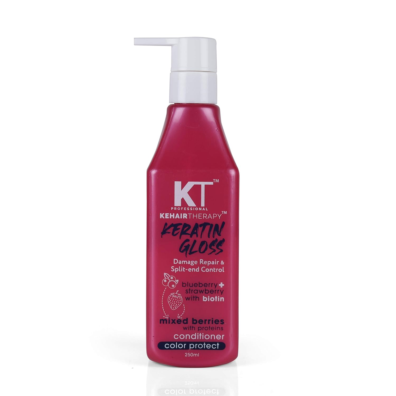 KEHAIRTHERAPY KT Professional Keratin Gloss Damage Repair & Split End Control Conditioner |Sulfate Free|Paraben Free 250ml (Protect Hair Color) - 1
