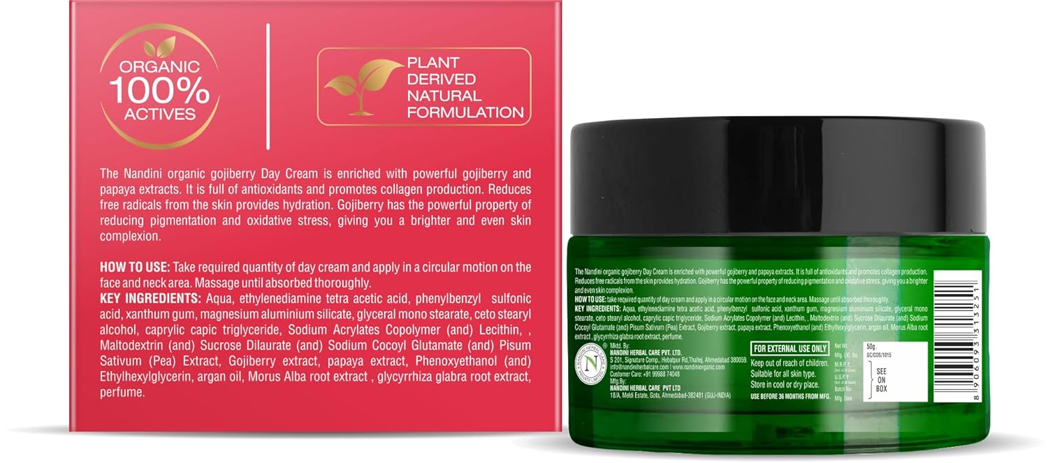 Nandini Organic Gojiberry Day Cream - 50g - 2
