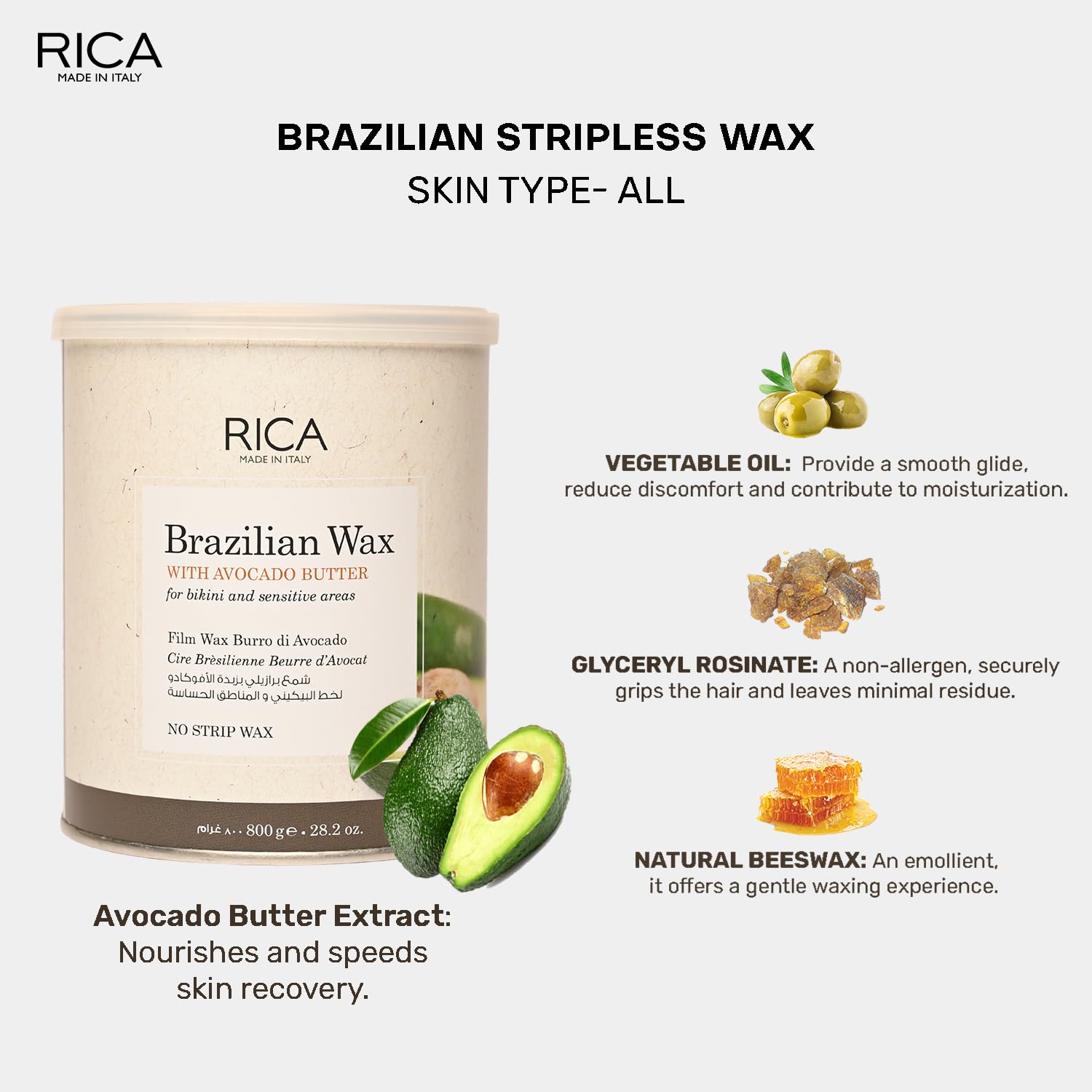 Rica Brazilian Wax, 800 ml - 2