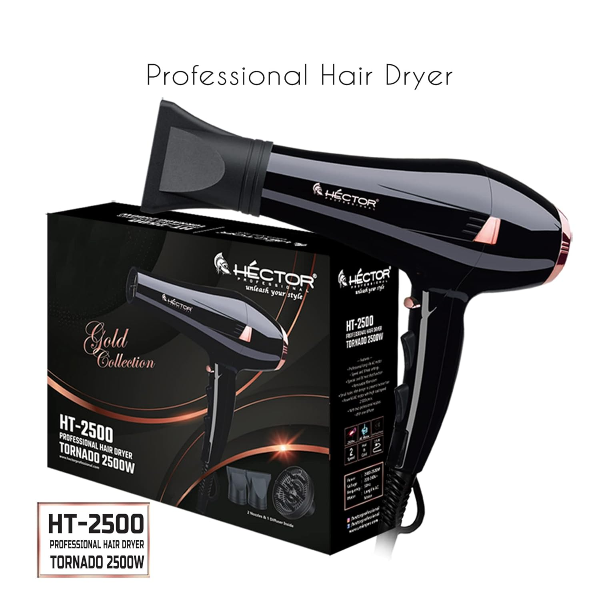 Hector Professional 2500 Watt Tornado Hair Dryer Black - 2