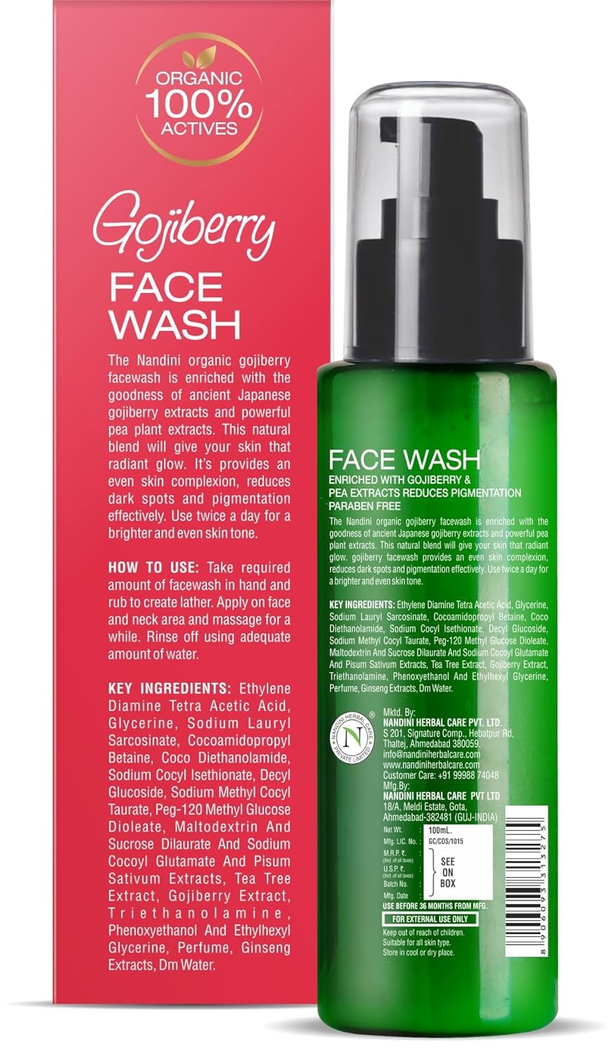 Nandini Organic Gojiberry Face Wash - Reduces Pigmentation - 2