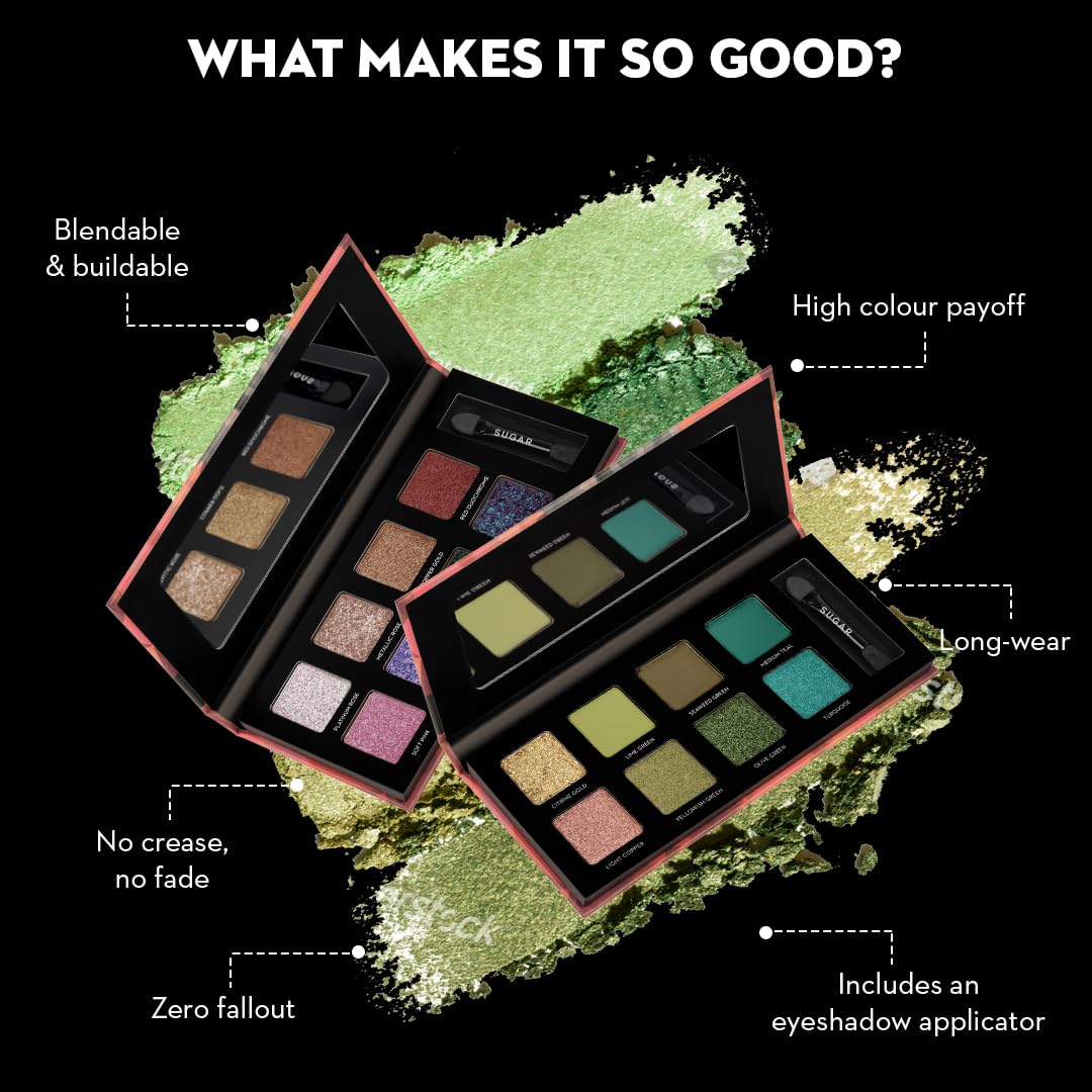SUGAR Cosmetics Blend The Rules - Eyeshadow Palette 07 Ivy | PowderParaben-Free, Multicolor, Matte Finish - 2