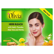 Olivia Professional Herb Bleach for Sensitive Skin | With Haldi, Chandan, Aloe Vera & Nimbu | 270g