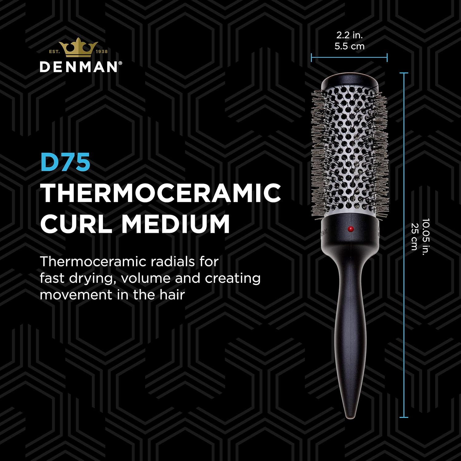 Denman D75 Hair Brush – Ultimate Detangling & Styling Brush - 2
