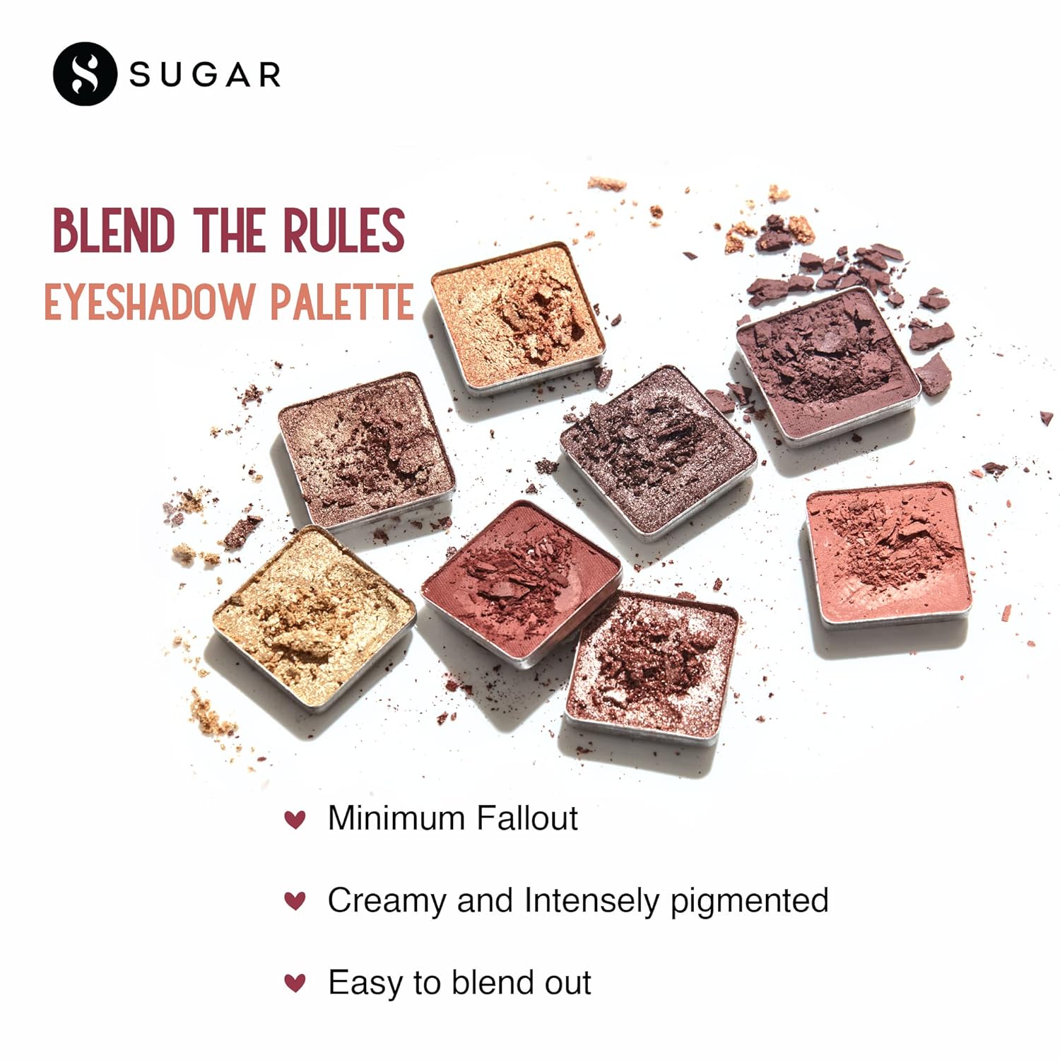 SUGAR Cosmetics Blend The Rules - Eyeshadow Palette 06 Starlight | PowderParaben-Free, Multicolor, Matte Finish - 2