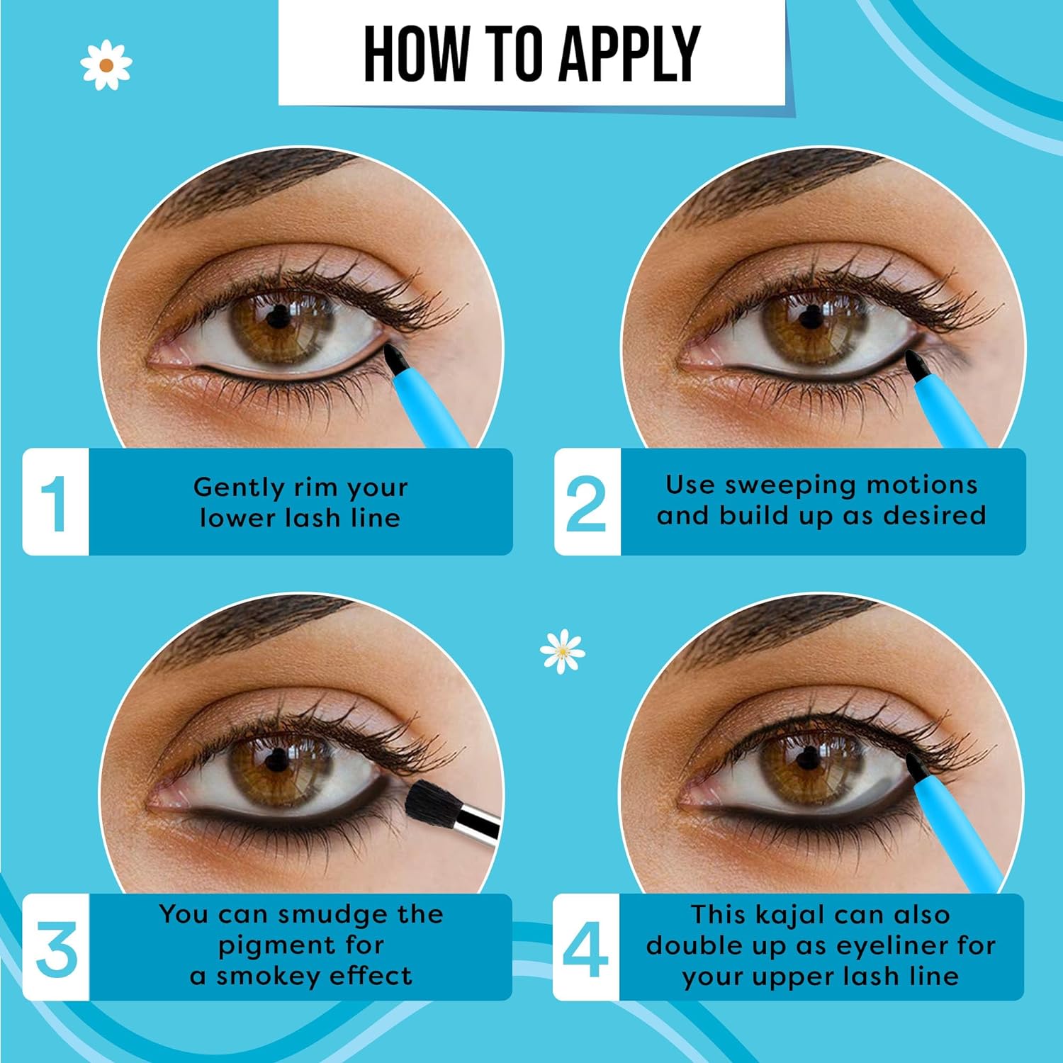 SUGAR POP 16Hr Longwear Kajal - Waterproof, Smudge-Proof, Matte Finish | Black | 0.3gm