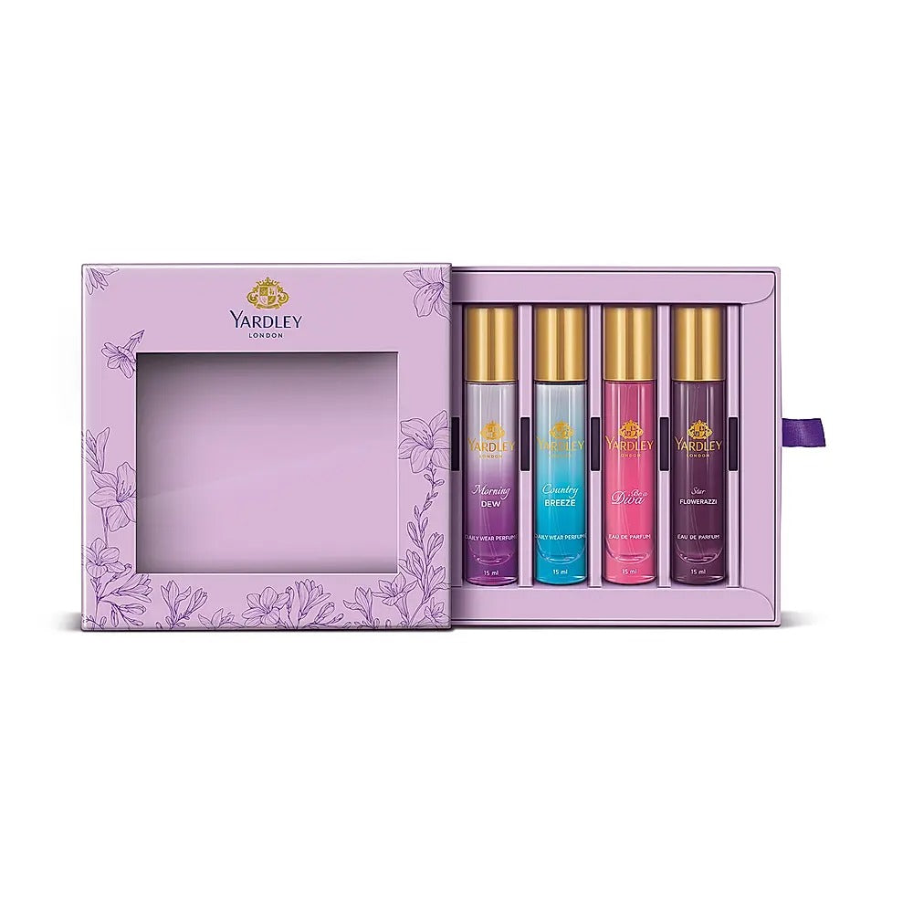 Yardley London Luxury Perfume Gift Set – 15ml x 4 - 2