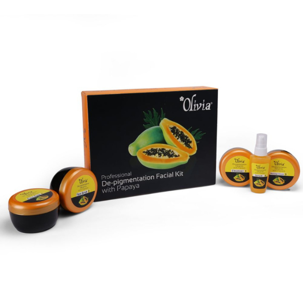Olivia Professional De-Pigmentation Facial Kit With Papaya 400gm - 2