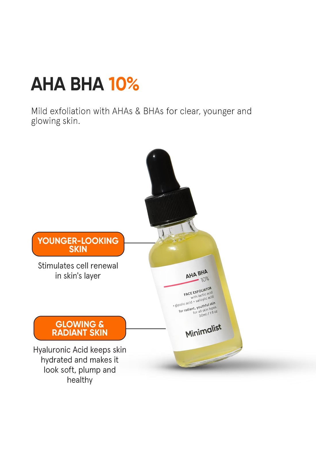 Minimalist AHA BHA 10% Face Exfoliator - 2