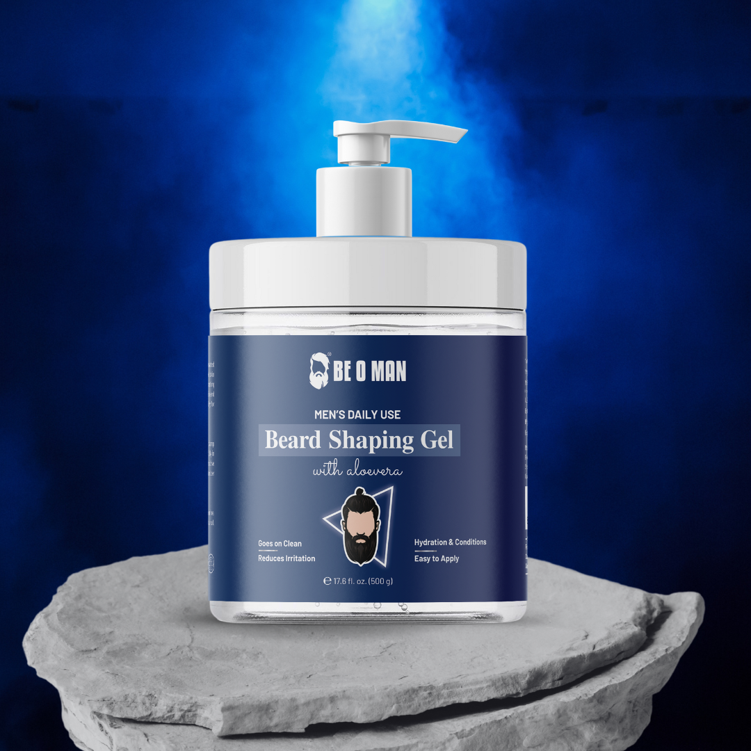 Be O Man Beard Shaping Gel Aloevera|NonFoaming&Transparent Gel|Reduces irritation|1kg Beard Gel  (1000 g) - 2