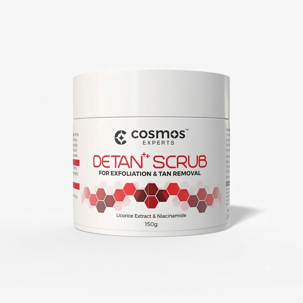 Cosmos Experts Detan+ Scrub – Exfoliation & Tan Removal with Licorice Extract and Niacinamide