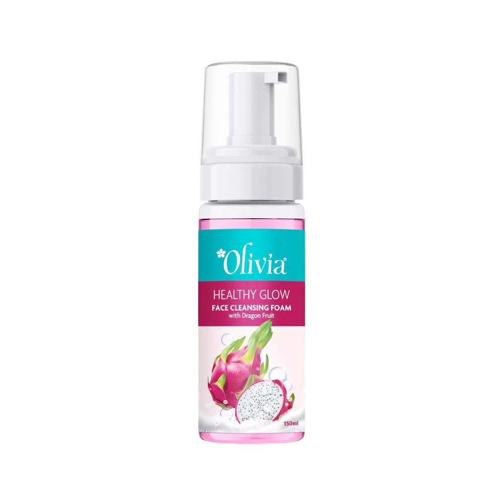 Olivia Healthy Glow Face Cleansing Foam with Dragon Fruit - 1