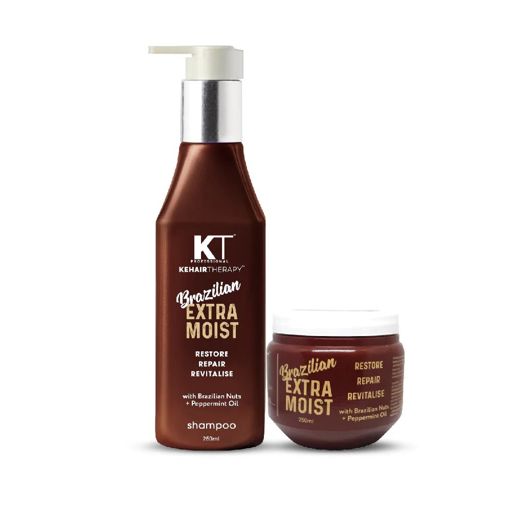 KT Brazilian Extra Moist Shampoo and Masque Combo - 500ml (Pack of 2) - 1
