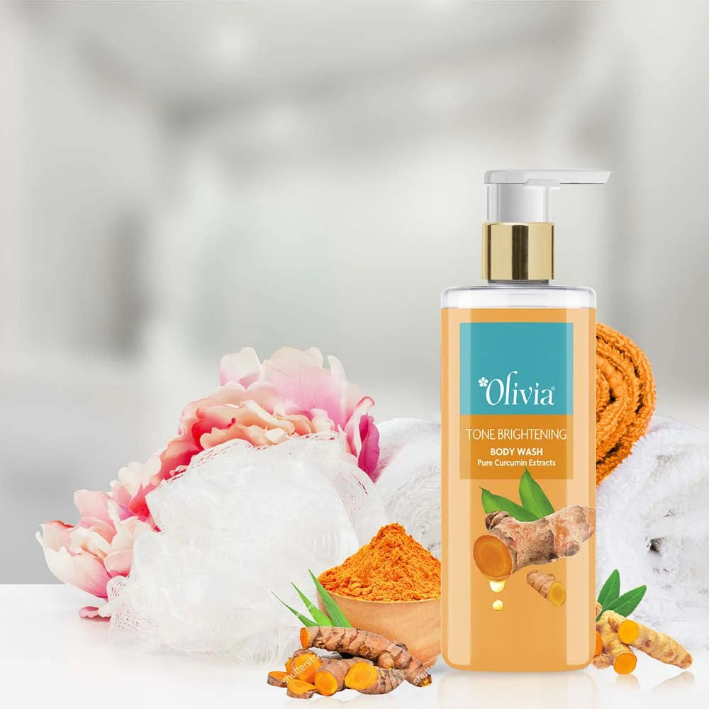 Olivia Tone Brightening Body Wash with Pure Curcumin Extracts