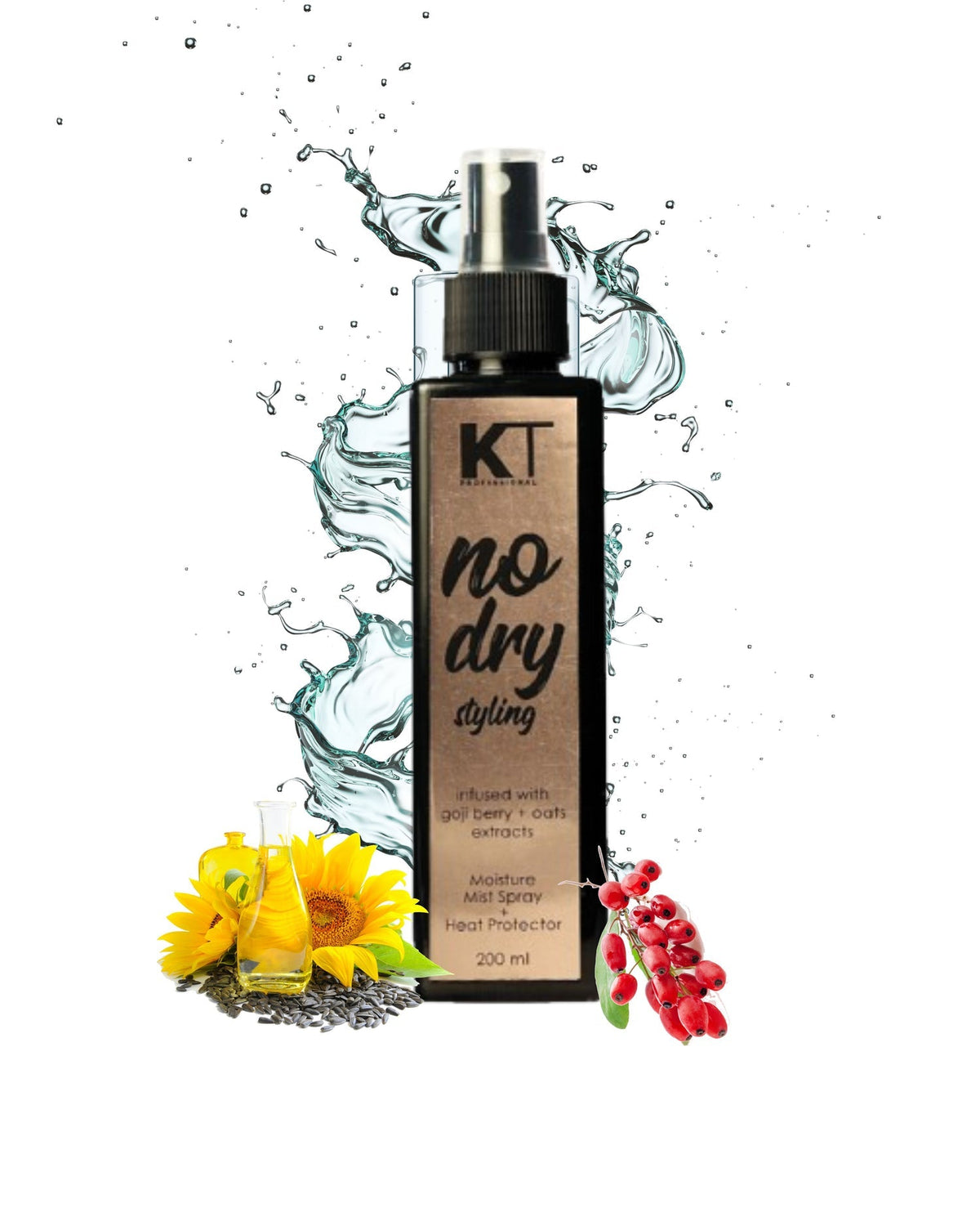 KT Professional No More Dry Styling Moisture Mist Hair Spray For Men & Women - 200ml | Hydrating & Frizz Control - 2