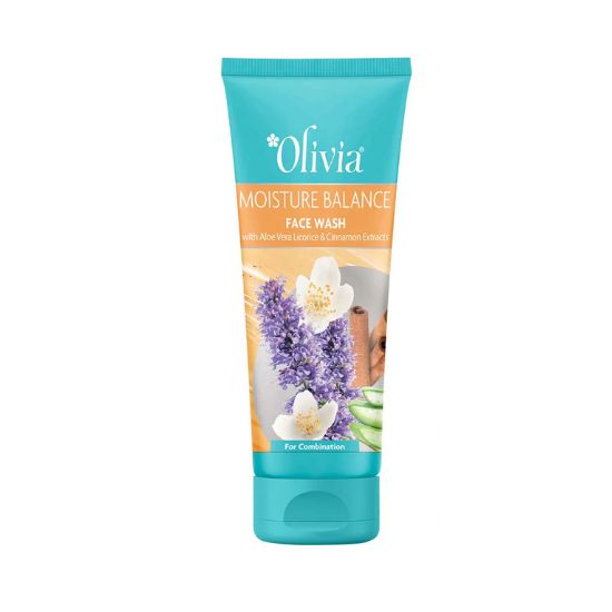 Olivia Moisture Balance Face Wash with Aloe Vera Licorice and Cinnamon Extracts - 1