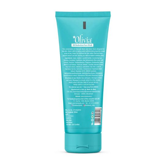 Olivia Oil Reduction Face Wash with Charcoal Neem and Green Tea Extracts - 2