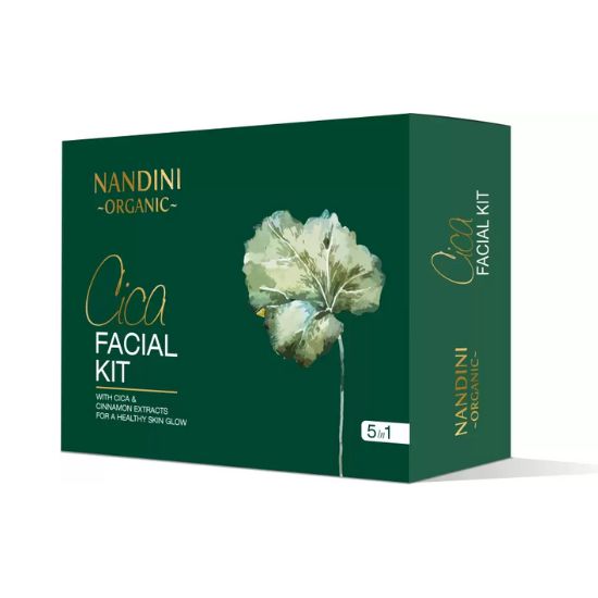 Nandini Organic Cica Facial Kit , With Cica & Cinnamon Extract, For Healthy Skin Glow 320gm + 30ml - 1